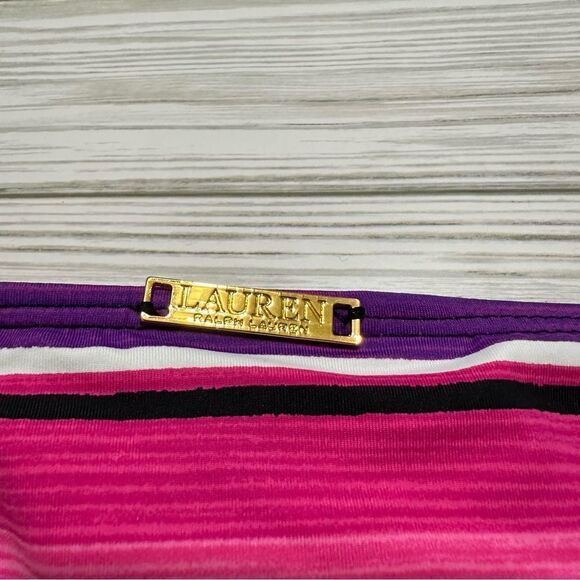 LAUREN RAPLH LAUREN SUNSET MULTI COLOR STRIPE BOHO SWIMSUIT BIKINI BOTTOM 8 - Picture 5 of 9